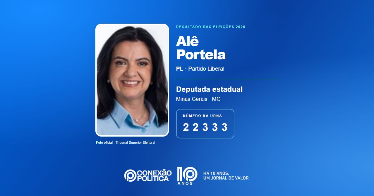 Foto oficial de Deputado Estadual — Eleições 2026: Alê Portela, do PL, é eleita deputada estadual em MG com 63.095 votos