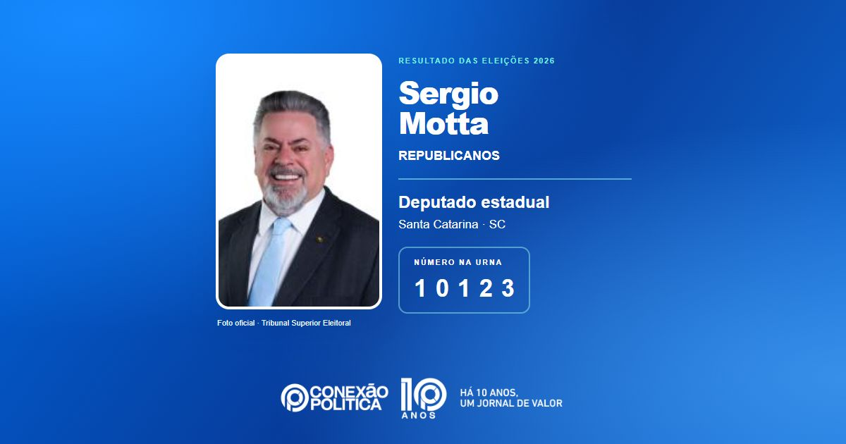 Foto oficial de Deputado Estadual — Eleições 2026: Sergio Motta, do REPUBLICANOS, é eleito deputado estadual em SC com 33.758 votos
