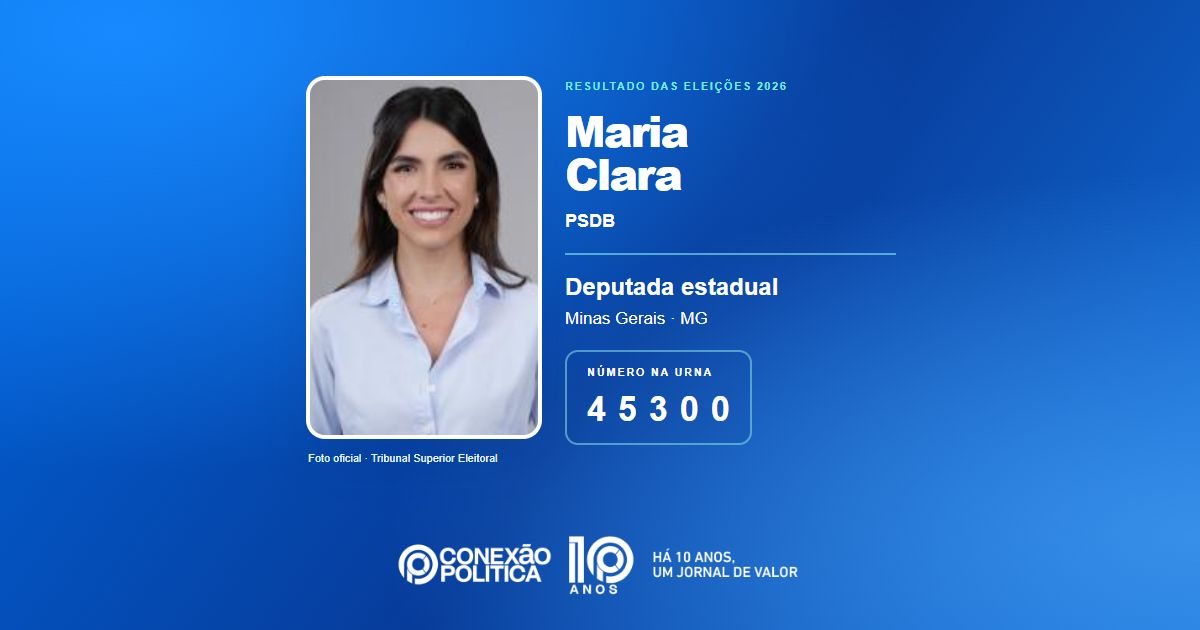 Foto oficial de Deputado Estadual — Eleições 2026: Maria Clara, do PSDB, é eleita deputada estadual em MG com 91.532 votos
