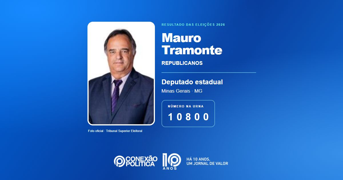 Foto oficial de Deputado Estadual — Eleições 2026: Mauro Tramonte, do REPUBLICANOS, é eleito deputado estadual em MG com 78.922 votos