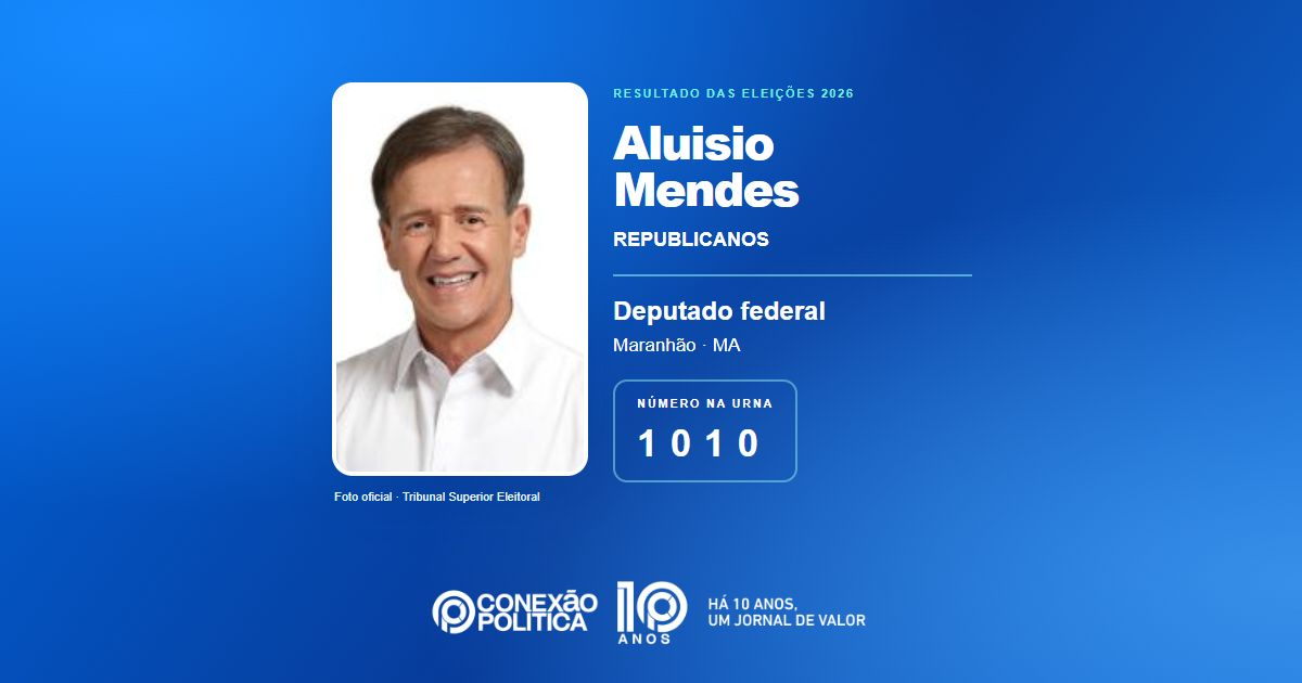 Foto oficial de Deputado Federal — Eleições 2026: Aluisio Mendes, do REPUBLICANOS, é eleito deputado federal no MA com 83.152 votos