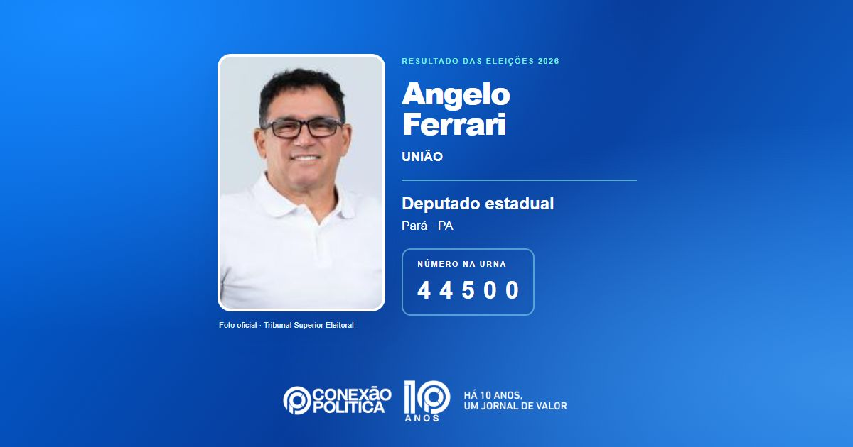 Foto oficial de Deputado Estadual — Eleições 2026: Angelo Ferrari, do UNIÃO, é eleito deputado estadual no PA com 77.454 votos