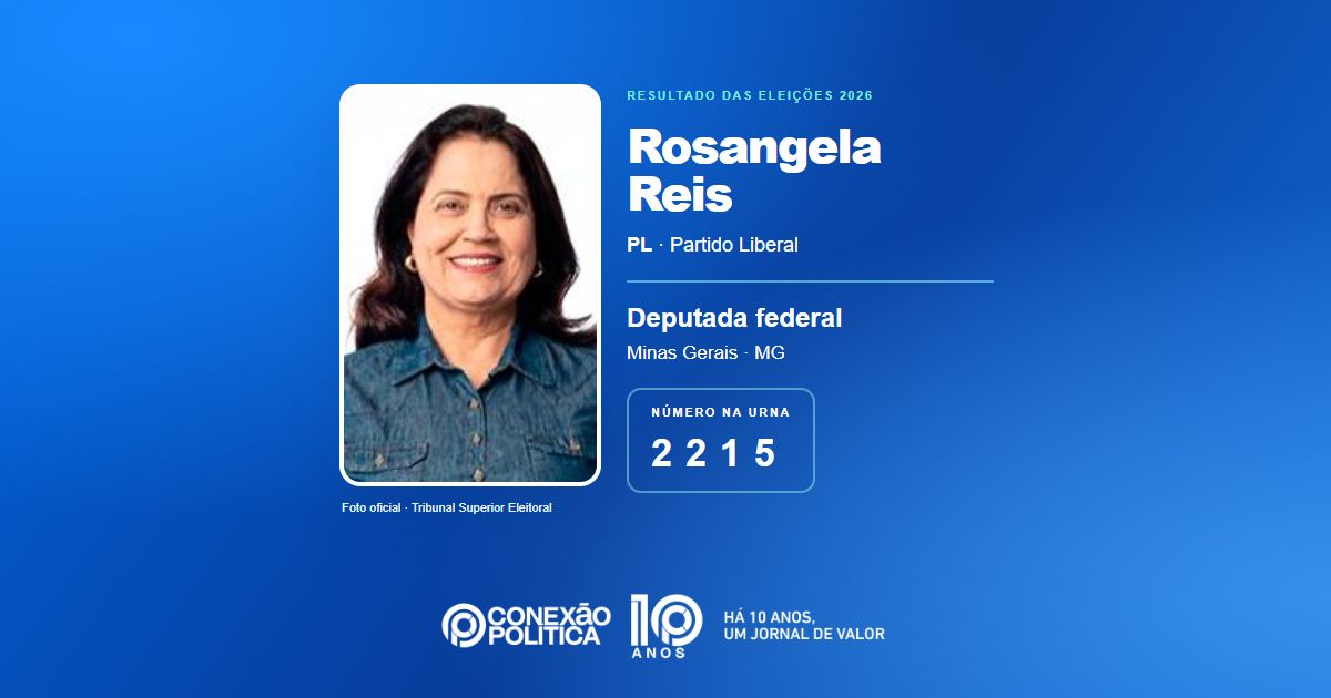 Foto oficial de Deputado Federal — Eleições 2026: Rosangela Reis, do PL, é eleita deputada federal em MG com 57.063 votos