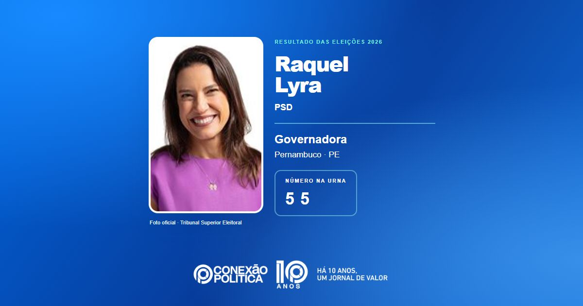 Eleições 2026: Raquel Lyra, do PSD, é eleita governadora em PE com 2.805.438 votos