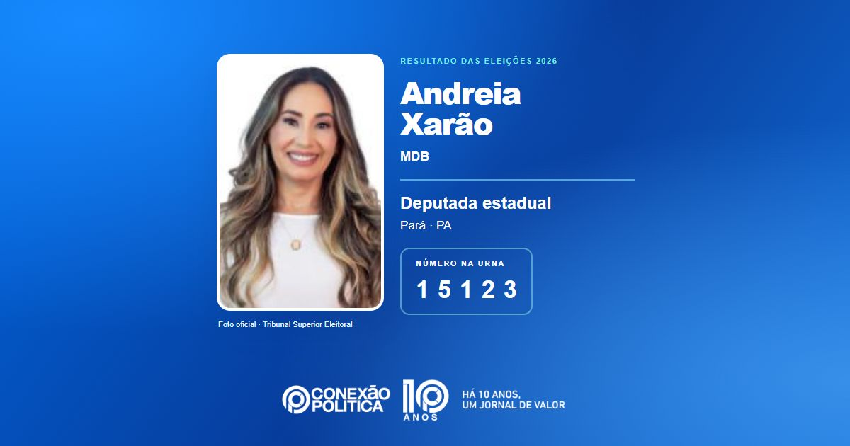 Foto oficial de Deputado Estadual — Eleições 2026: Andreia Xarão, do MDB, é eleita deputada estadual no PA com 70.098 votos