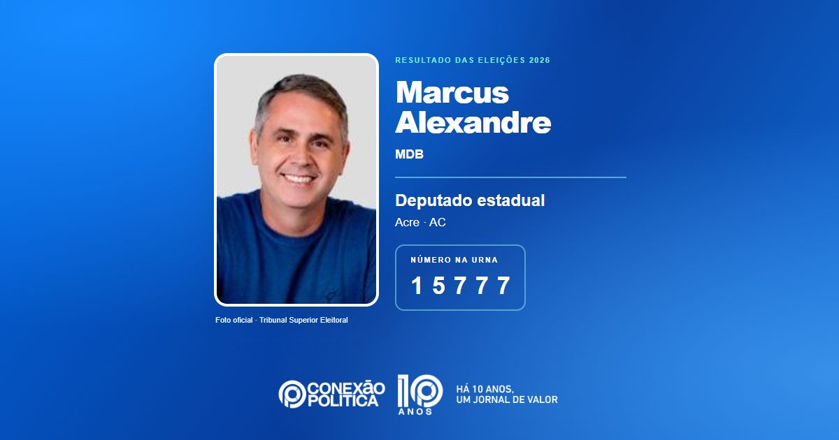 Foto oficial de Deputado Estadual — Eleições 2026: Marcus Alexandre, do MDB, é eleito deputado estadual no AC com 12.872 votos