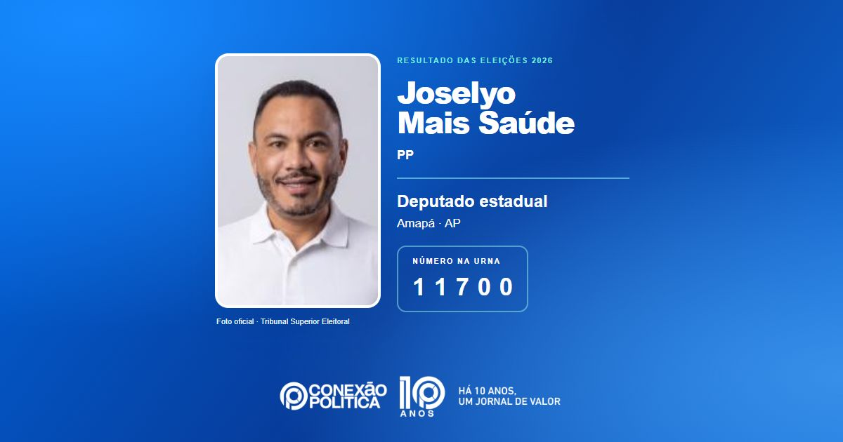 Foto oficial de Deputado Estadual — Eleições 2026: Joselyo Mais Saúde, do PP, é eleito deputado estadual no AP com 7.301 votos