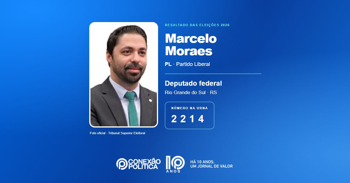 Foto oficial de Deputado Federal — Eleições 2026: Marcelo Moraes, do PL, é eleito deputado federal no RS com 103.292 votos