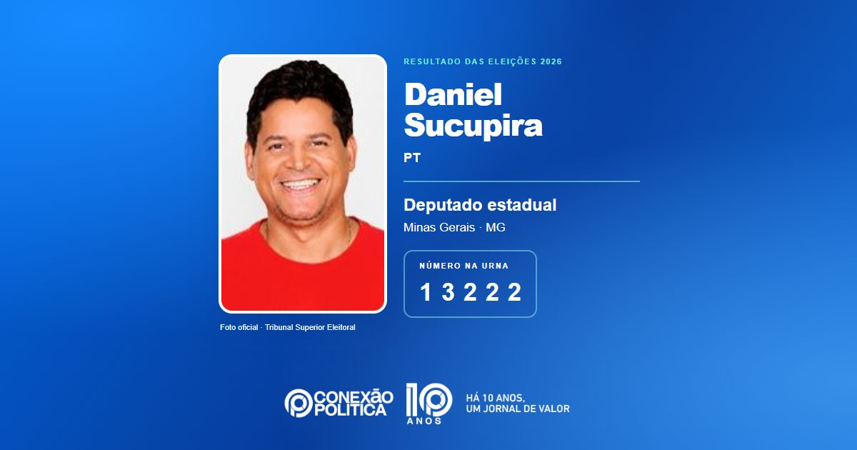 Foto oficial de Deputado Estadual — Eleições 2026: Daniel Sucupira, do PT, é eleito deputado estadual em MG com 59.798 votos
