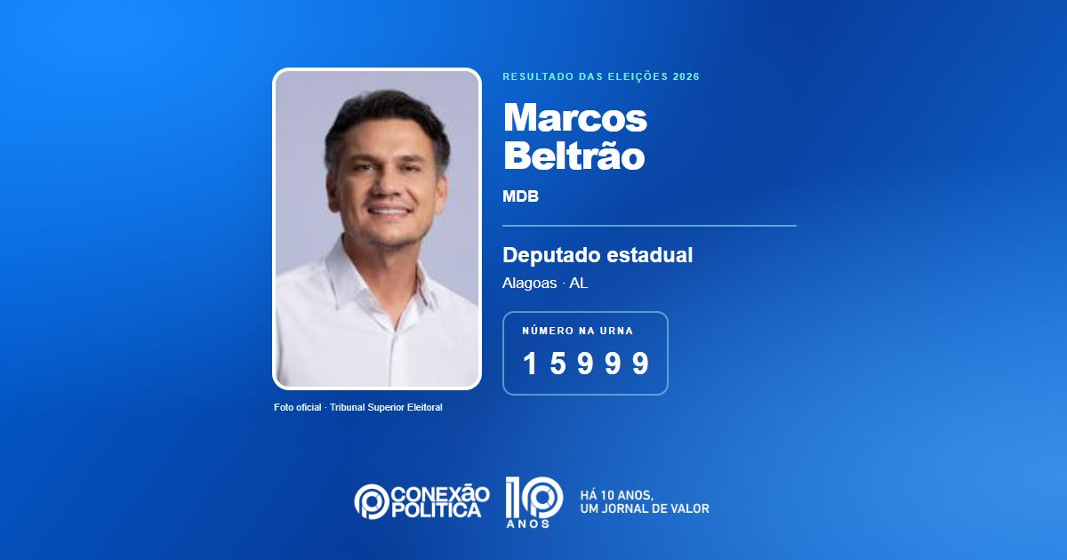 Foto oficial de Deputado Estadual — Eleições 2026: Marcos Beltrão, do MDB, é eleito deputado estadual em AL com 40.732 votos