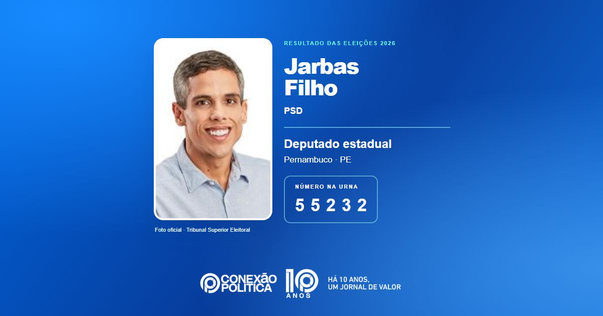 Foto oficial de Deputado Estadual — Eleições 2026: Jarbas Filho, do PSD, é eleito deputado estadual em PE com 50.592 votos