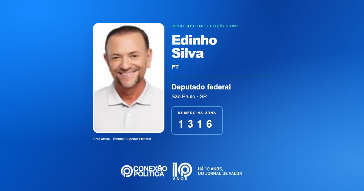 Foto oficial de Deputado Federal — Eleições 2026: Edinho Silva, do PT, é eleito deputado federal em SP com 115.341 votos