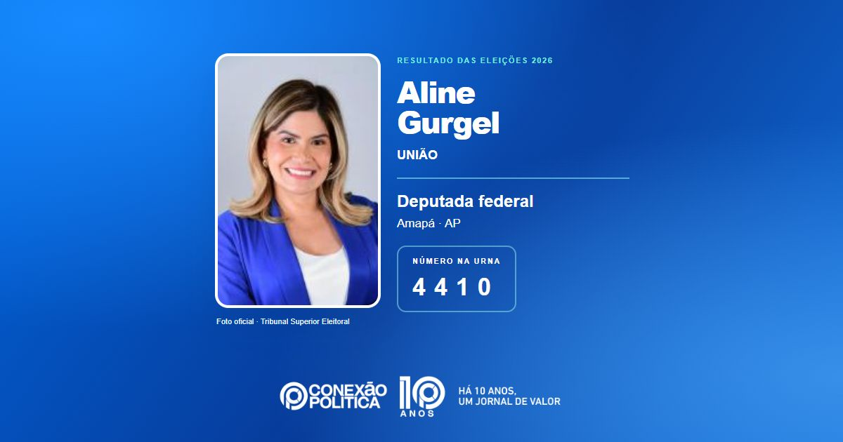 Foto oficial de Deputado Federal — Eleições 2026: Aline Gurgel, do UNIÃO, é eleita deputada federal no AP com 25.501 votos