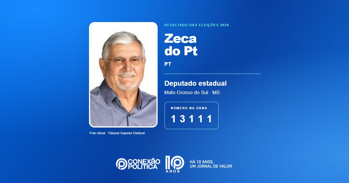 Foto oficial de Deputado Estadual — Eleições 2026: Zeca do Pt, do PT, é eleito deputado estadual em MS com 42.714 votos