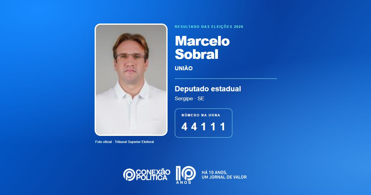 Foto oficial de Deputado Estadual — Eleições 2026: Marcelo Sobral, do UNIÃO, é eleito deputado estadual em SE com 30.788 votos