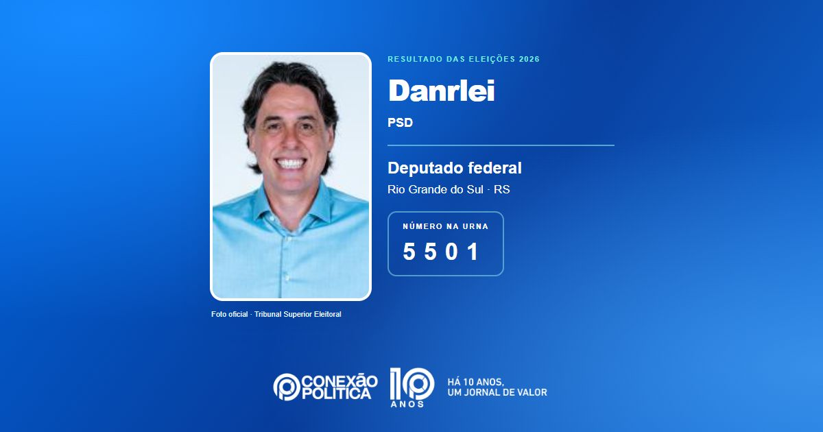 Foto oficial de Deputado Federal — Eleições 2026: Danrlei, do PSD, é eleito deputado federal no RS com 105.079 votos