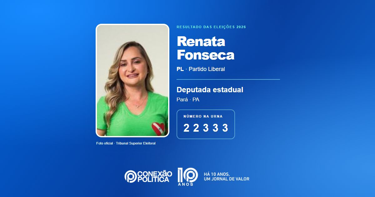 Foto oficial de Deputado Estadual — Eleições 2026: Renata Fonseca, do PL, é eleita deputada estadual no PA com 75.841 votos