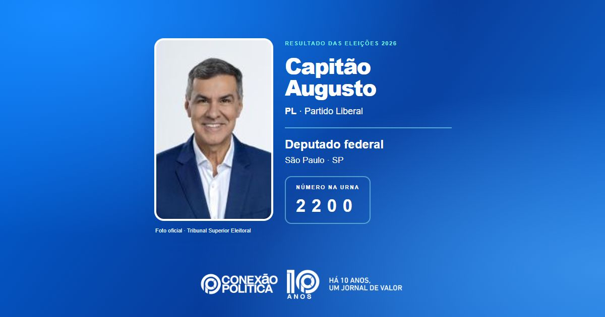 Foto oficial de Deputado Federal — Eleições 2026: Capitão Augusto, do PL, é eleito deputado federal em SP com 153.745 votos
