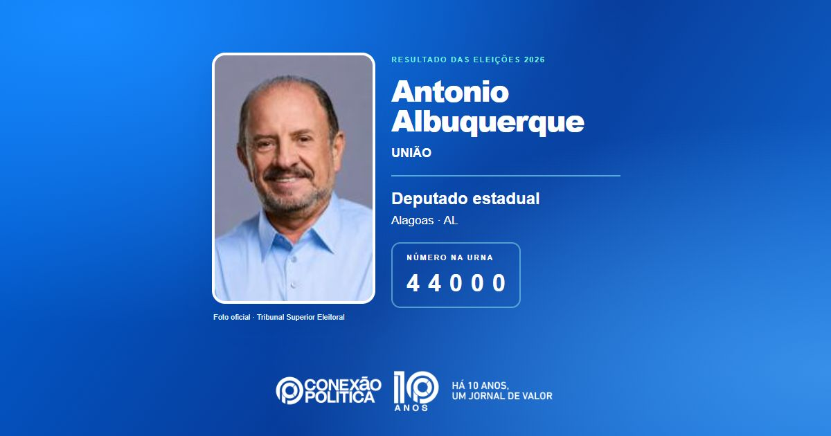 Foto oficial de Deputado Estadual — Eleições 2026: Antonio Albuquerque, do UNIÃO, é eleito deputado estadual em AL com 35.659 votos