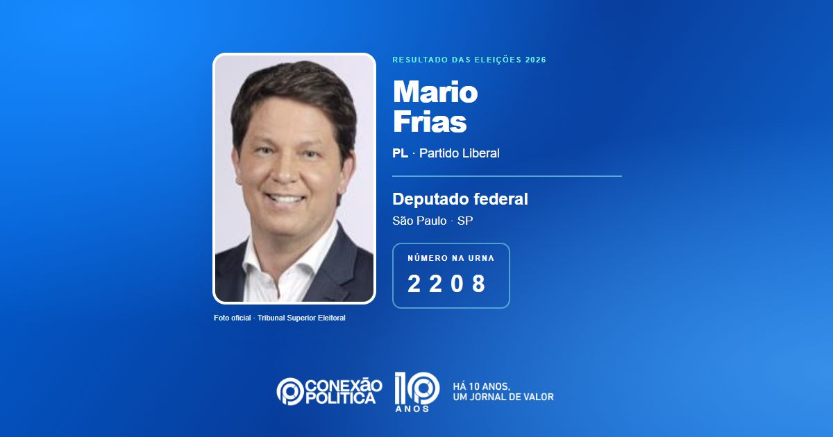 Foto oficial de Deputado Federal — Eleições 2026: Mario Frias, do PL, é eleito deputado federal em SP com 91.403 votos
