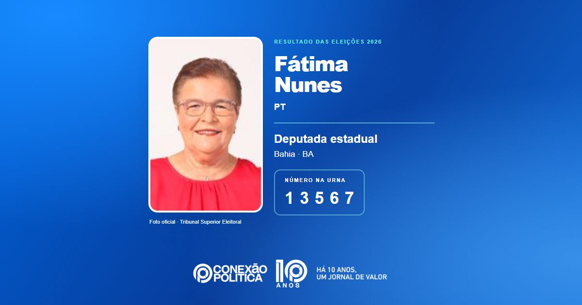 Foto oficial de Deputado Estadual — Eleições 2026: Fátima Nunes, do PT, é eleita deputada estadual na BA com 63.707 votos