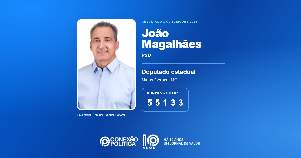 Foto oficial de Deputado Estadual — Eleições 2026: João Magalhães, do PSD, é eleito deputado estadual em MG com 102.469 votos