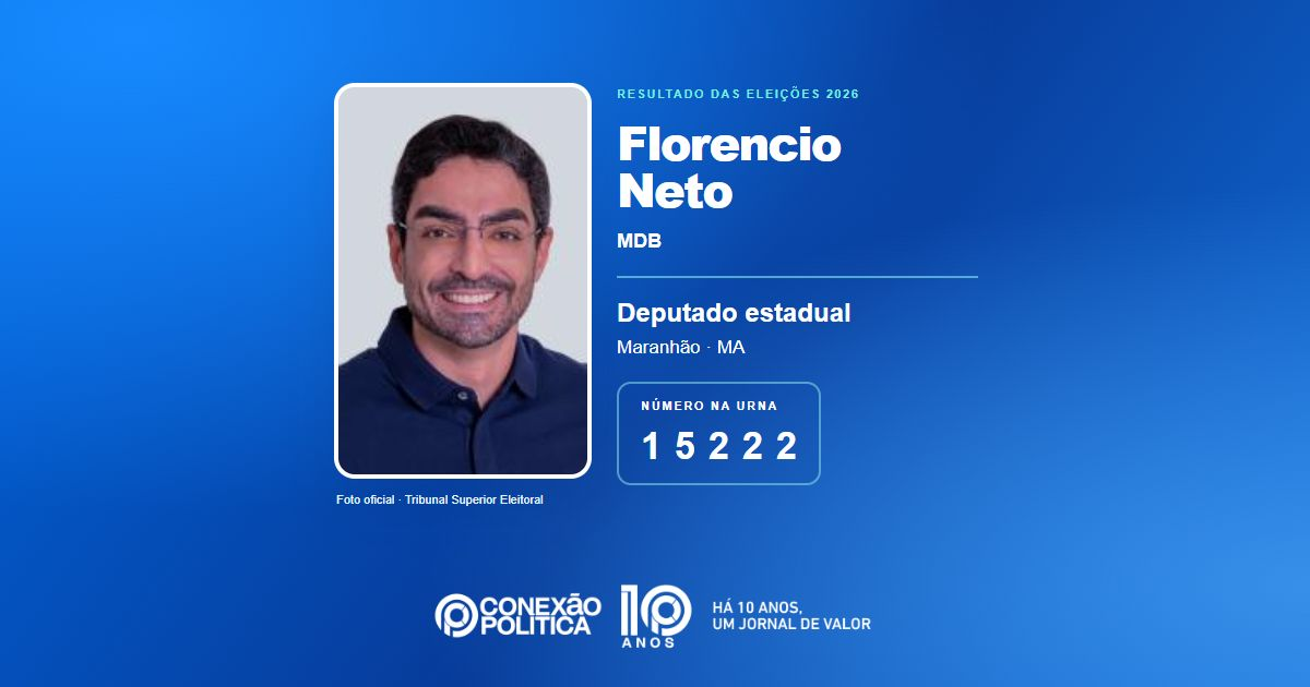 Foto oficial de Deputado Estadual — Eleições 2026: Florencio Neto, do MDB, é eleito deputado estadual no MA com 59.353 votos