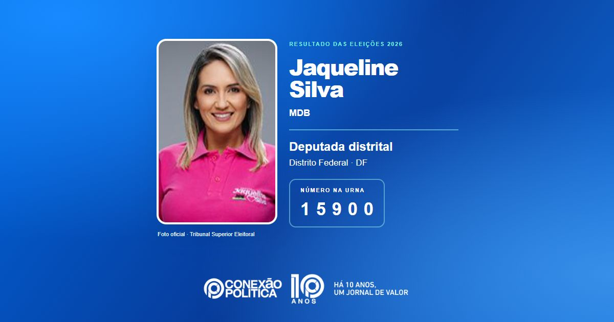Foto oficial de Deputado Distrital — Eleições 2026: Jaqueline Silva, do MDB, é eleita deputada distrital no DF com 31.882 votos