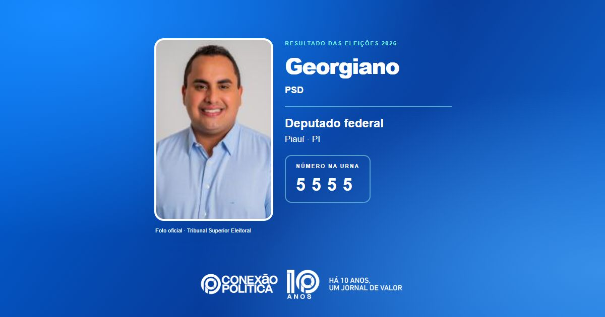 Foto oficial de Deputado Federal — Eleições 2026: Georgiano, do PSD, é eleito deputado federal no PI com 234.254 votos