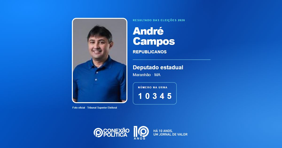 Foto oficial de Deputado Estadual — Eleições 2026: André Campos, do REPUBLICANOS, é eleito deputado estadual no MA com 45.740 votos