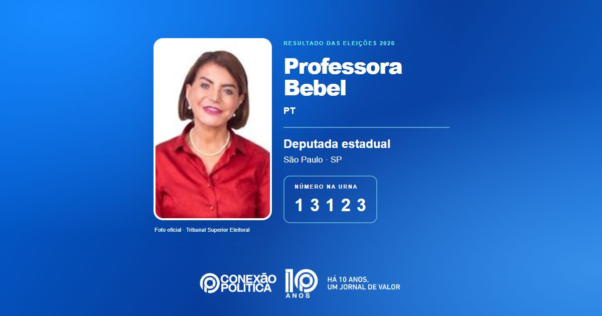 Foto oficial de Deputado Estadual — Eleições 2026: Professora Bebel, do PT, é eleita deputada estadual em SP com 142.001 votos