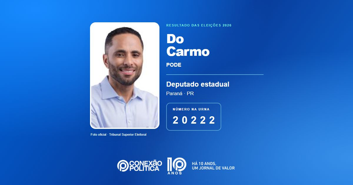 Foto oficial de Deputado Estadual — Eleições 2026: Do Carmo, do PODE, é eleito deputado estadual no PR com 83.445 votos