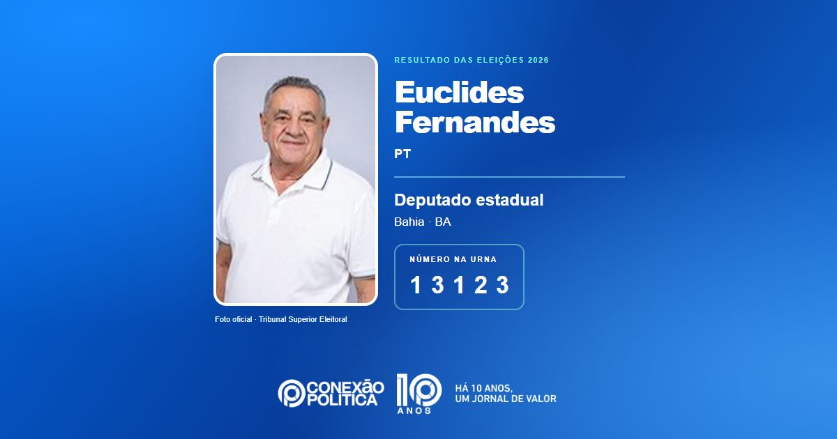 Foto oficial de Deputado Estadual — Eleições 2026: Euclides Fernandes, do PT, é eleito deputado estadual na BA com 54.557 votos