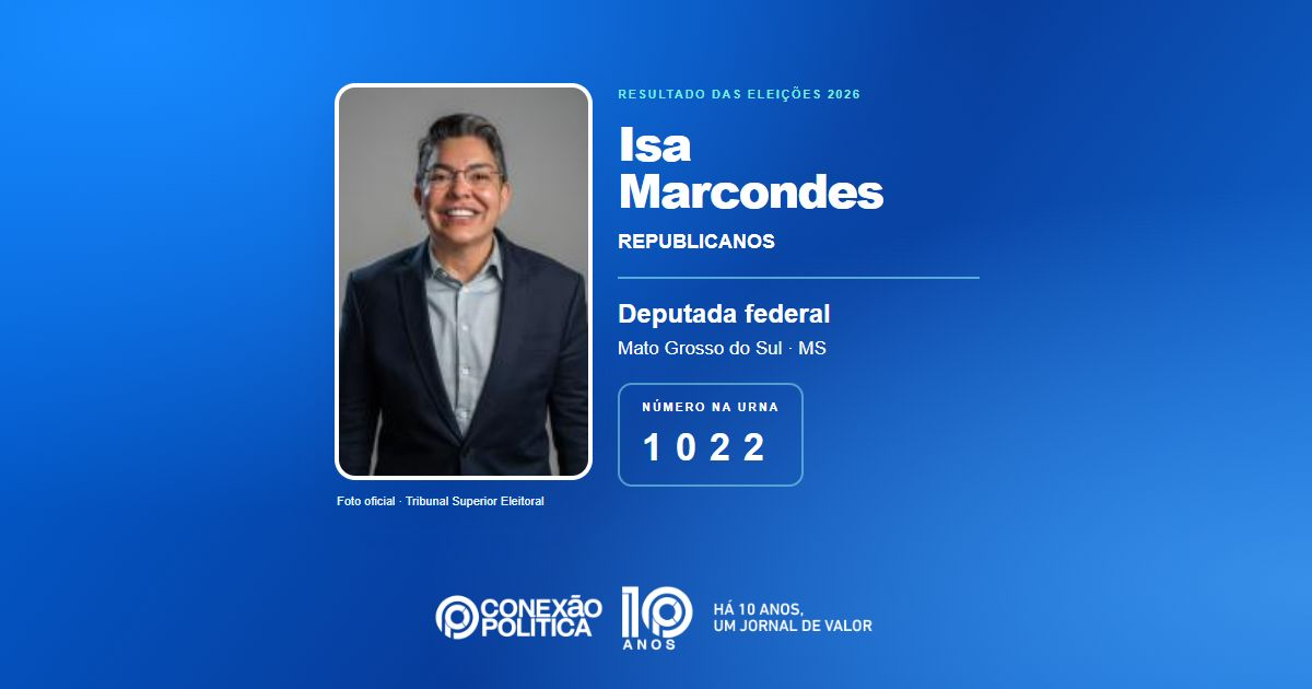 Foto oficial de Deputado Federal — Eleições 2026: Isa Marcondes, do REPUBLICANOS, é eleita deputada federal em MS com 76.956 votos