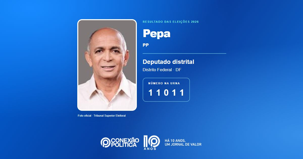 Foto oficial de Deputado Distrital — Eleições 2026: Pepa, do PP, é eleito deputado distrital no DF com 29.786 votos