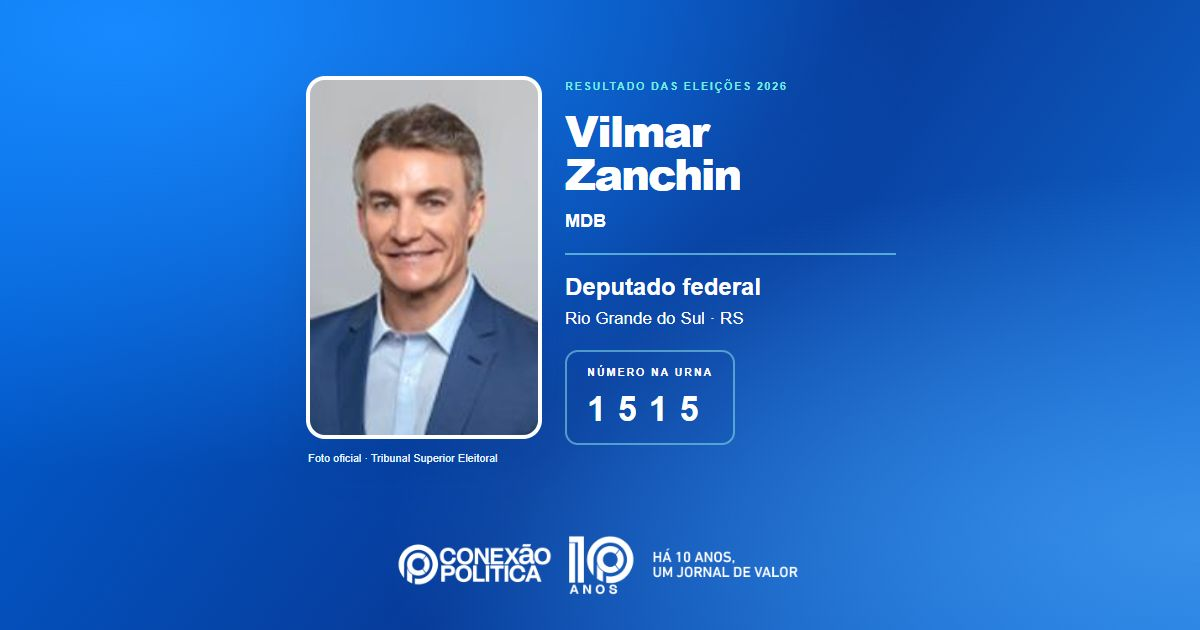 Foto oficial de Deputado Federal — Eleições 2026: Vilmar Zanchin, do MDB, é eleito deputado federal no RS com 40.406 votos