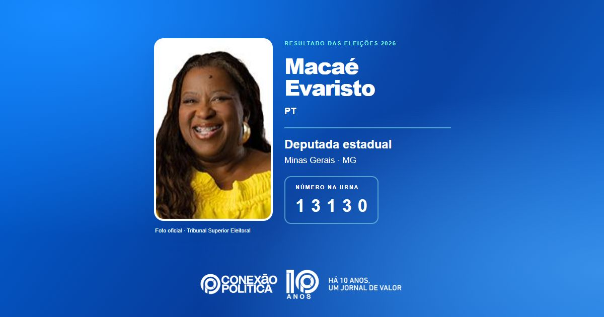 Foto oficial de Deputado Estadual — Eleições 2026: Macaé Evaristo, do PT, é eleita deputada estadual em MG com 157.301 votos