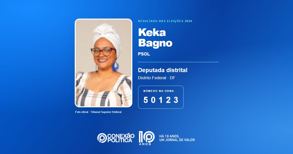 Eleições 2026: Keka Bagno, do PSOL, é eleita deputada distrital no DF com 40.569 votos
