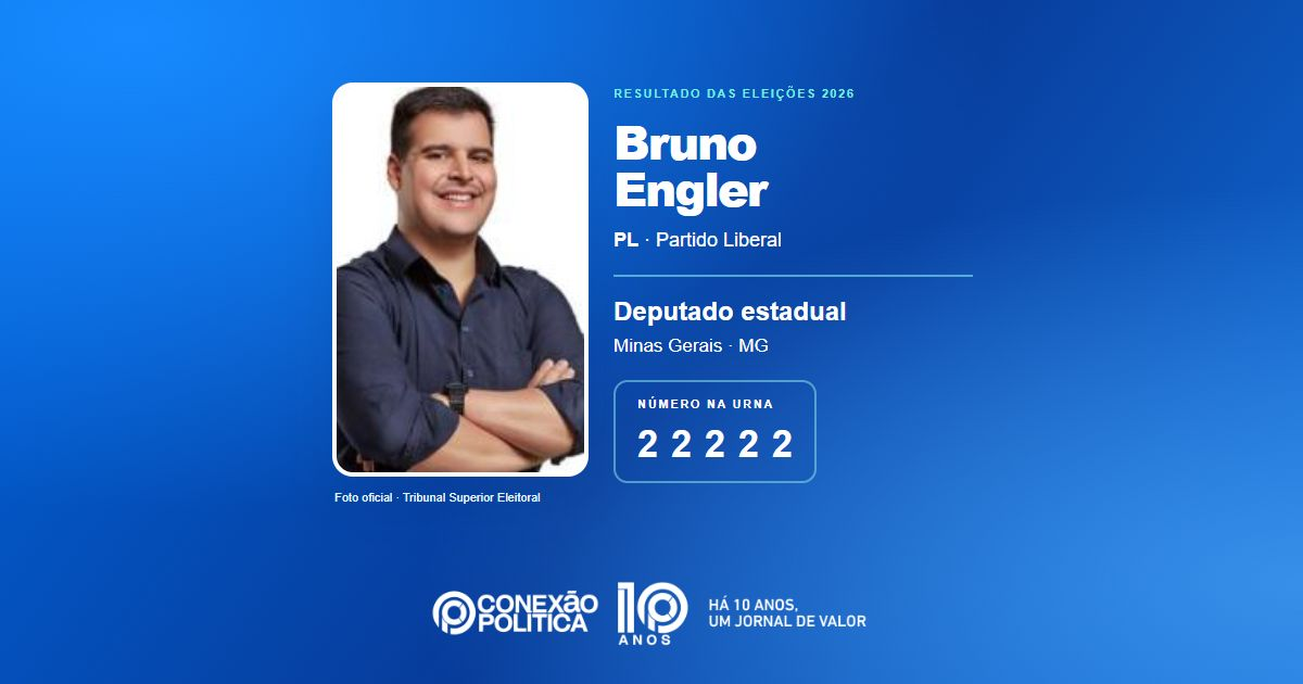 Foto oficial de Deputado Estadual — Eleições 2026: Bruno Engler, do PL, é eleito deputado estadual em MG com 675.940 votos
