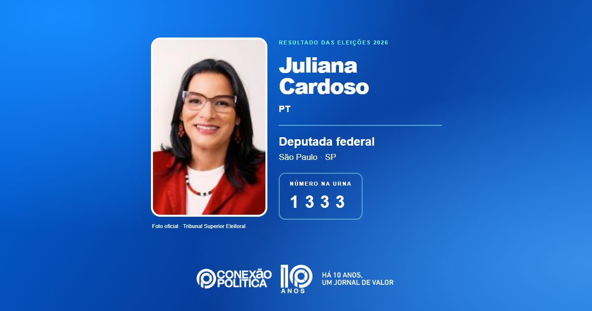 Foto oficial de Deputado Federal — Eleições 2026: Juliana Cardoso, do PT, é eleita deputada federal em SP com 111.904 votos