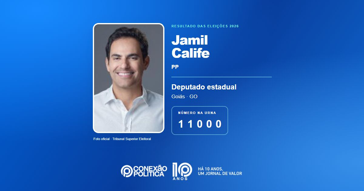 Foto oficial de Deputado Estadual — Eleições 2026: Jamil Calife, do PP, é eleito deputado estadual em GO com 47.993 votos