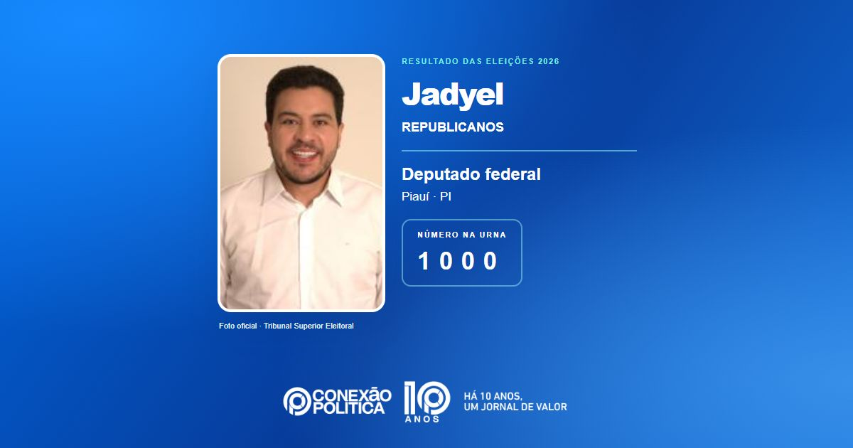 Foto oficial de Deputado Federal — Eleições 2026: Jadyel, do REPUBLICANOS, é eleito deputado federal no PI com 123.893 votos