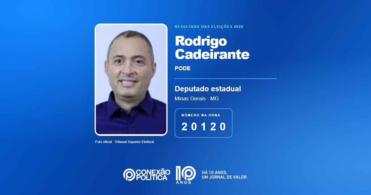 Foto oficial de Deputado Estadual — Eleições 2026: Rodrigo Cadeirante, do PODE, é eleito deputado estadual em MG com 50.949 votos