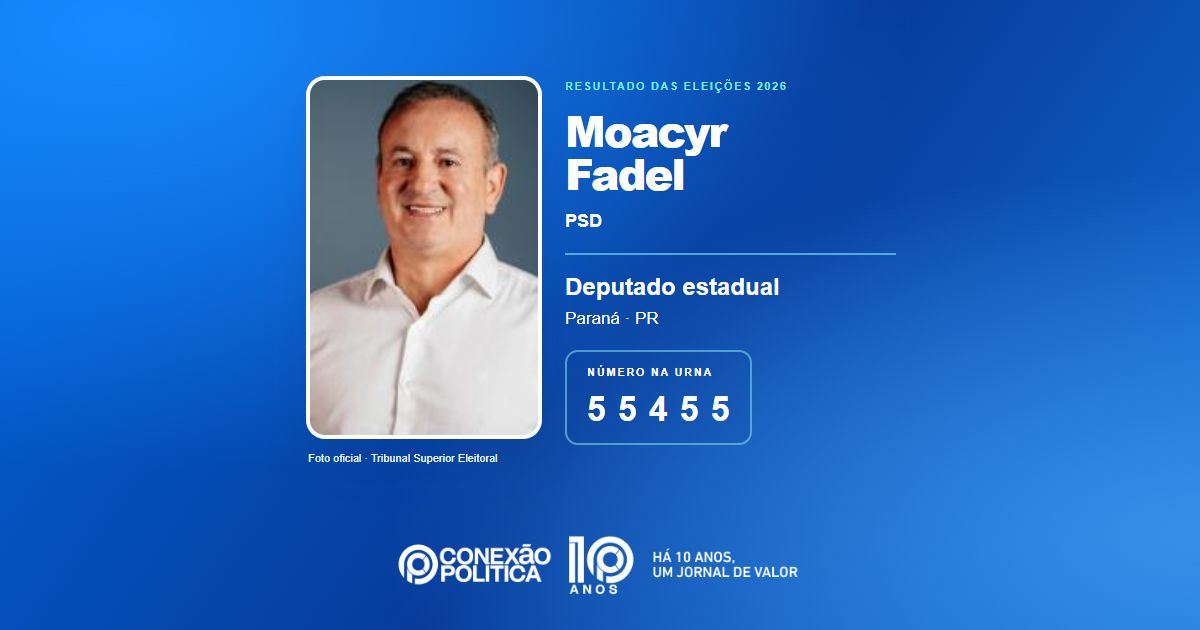 Foto oficial de Deputado Estadual — Eleições 2026: Moacyr Fadel, do PSD, é eleito deputado estadual no PR com 60.446 votos