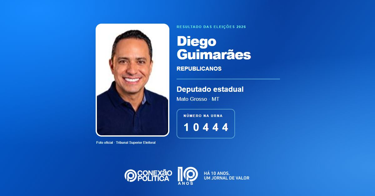 Foto oficial de Deputado Estadual — Eleições 2026: Diego Guimarães, do REPUBLICANOS, é eleito deputado estadual em MT com 40.482 votos