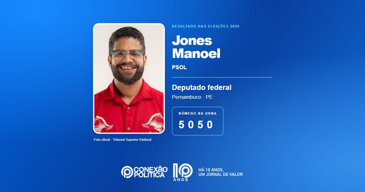 Foto oficial de Deputado Federal — Eleições 2026: Jones Manoel, do PSOL, é eleito deputado federal em PE com 249.077 votos