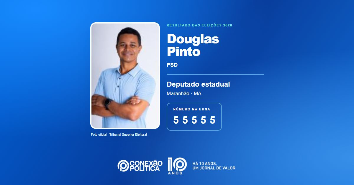 Foto oficial de Deputado Estadual — Eleições 2026: Douglas Pinto, do PSD, é eleito deputado estadual no MA com 82.338 votos