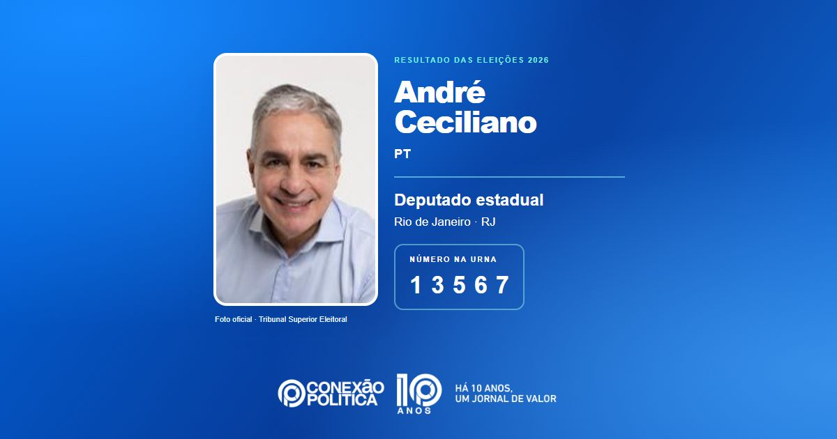 Foto oficial de Deputado Estadual — Eleições 2026: André Ceciliano, do PT, é eleito deputado estadual no RJ com 70.628 votos
