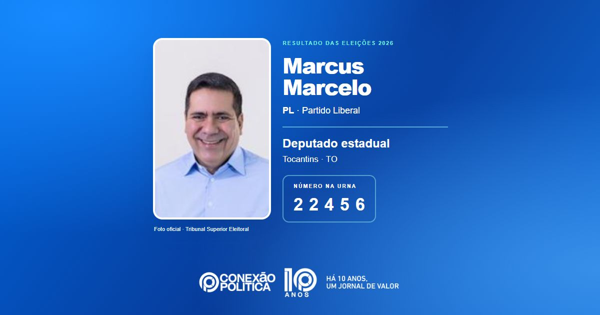 Foto oficial de Deputado Estadual — Eleições 2026: Marcus Marcelo, do PL, é eleito deputado estadual no TO com 20.354 votos