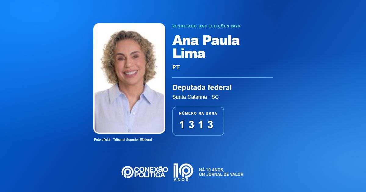 Foto oficial de Deputado Federal — Eleições 2026: Ana Paula Lima, do PT, é eleita deputada federal em SC com 201.377 votos
